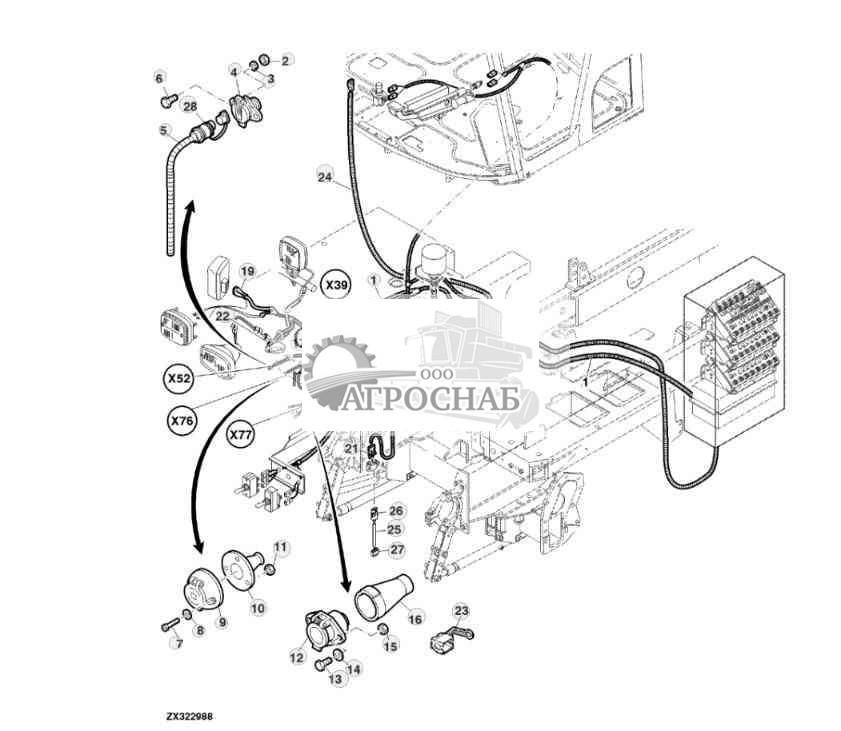 Жгут проводов платформы 